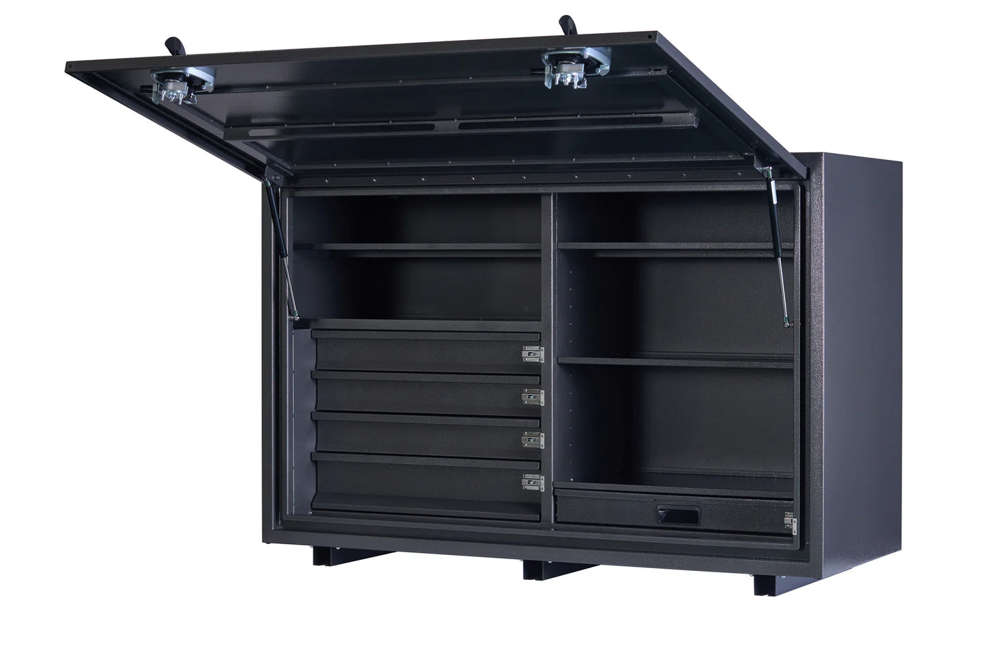 KABoxes 1400 Series – 4 Drawers & 5 Shelf Toolbox – White / Charcoal Grey