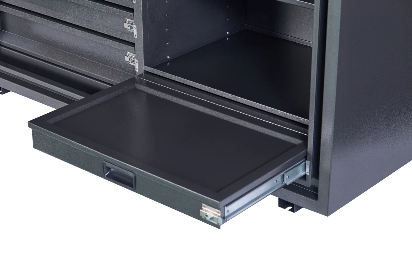 KABoxes 1400 Series – 4 Drawers & 5 Shelf Toolbox – White / Charcoal Grey