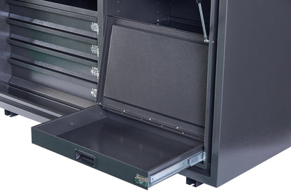 KABoxes 1400 Series – 4 Drawers & 5 Shelf Toolbox – White / Charcoal Grey