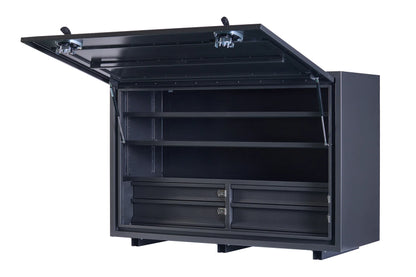KABoxes 1400 Series – 4 Drawers & 2 Shelf Toolbox – White / Charcoal Grey