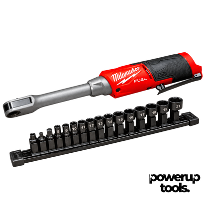 Milwaukee 12V Brushless Extended Reach Pass-Through Ratchet – Skin Only M12FPTR0