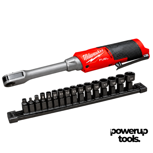 Milwaukee 12V Brushless Extended Reach Pass-Through Ratchet – Skin Only M12FPTR0
