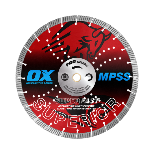 OX Pro Superior Superfast Turbo Segmented Blade 350mm - Multi-Purpose OX-14MPSS