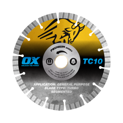 OX Premium Turbo Segmented Blade Concrete/General Purpose