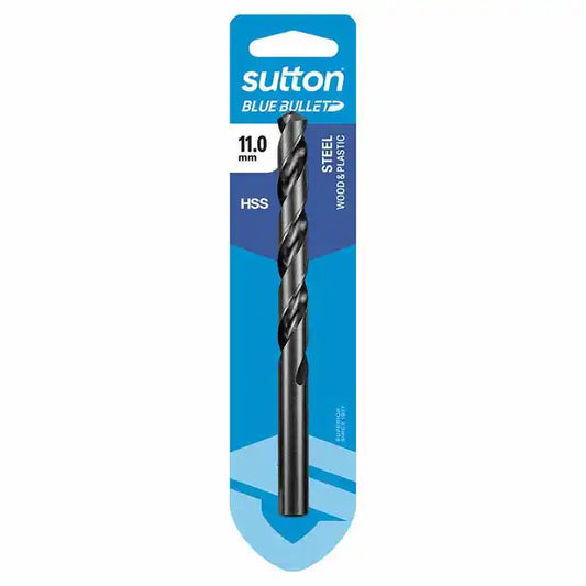 SUTTON 11 X 142MM HSS BLUE BULLET CARD JOBBER METAL DRILL BIT D102H1100
