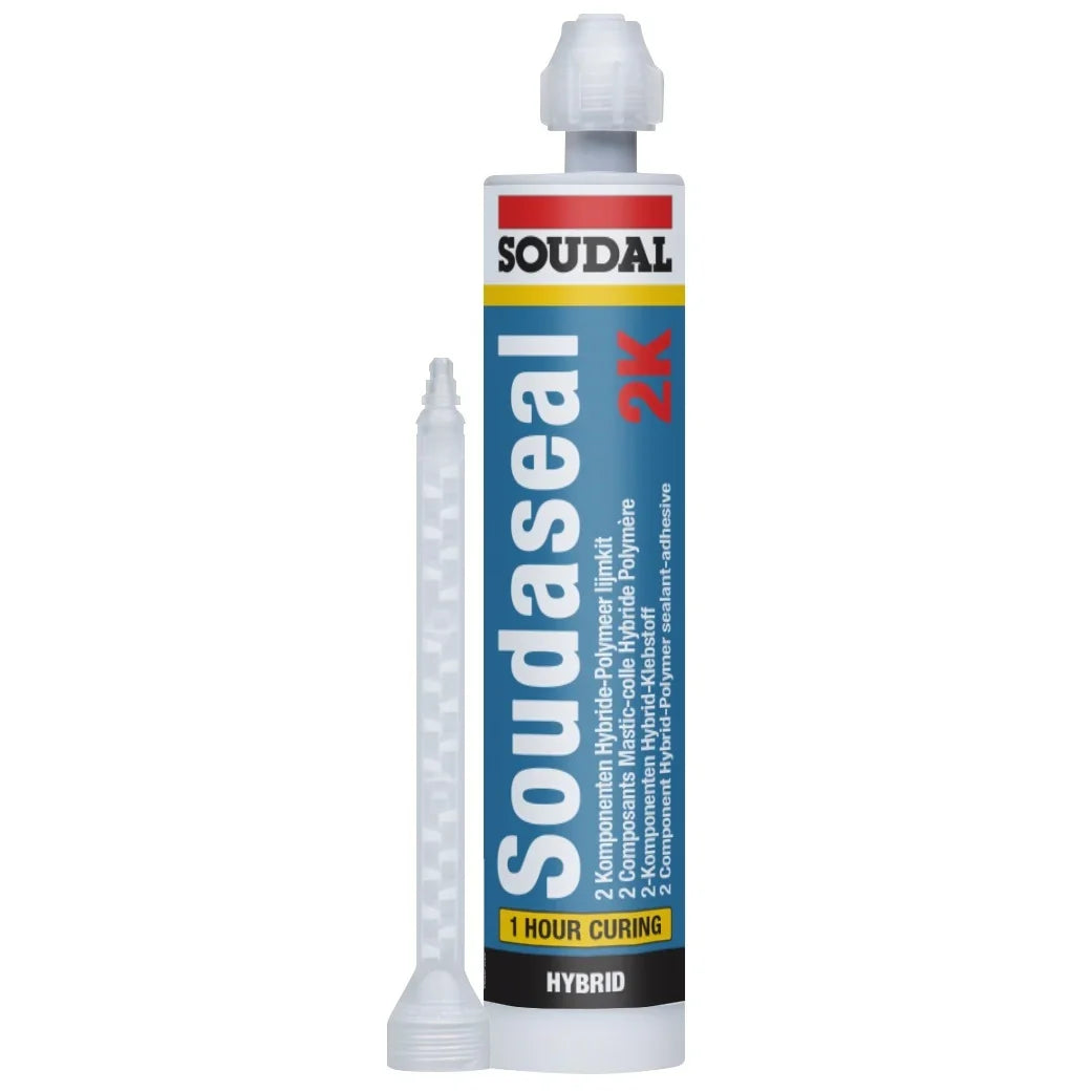 Soudal 119245 Soudaseal 2K Panel Bond Two Component Super Fast Curing Hybrid Polymer Adhesive Sealant Grey 250ml