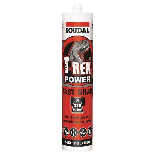 Soudal T-Rex Power Fast Grab 290ml SMX® Polymer Sealant Adhesive Beach Sand 128463