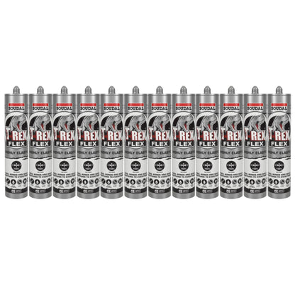 Soudal T-Rex Power Flex (290ml) STEEL GREY 137415  - BOX OF 12