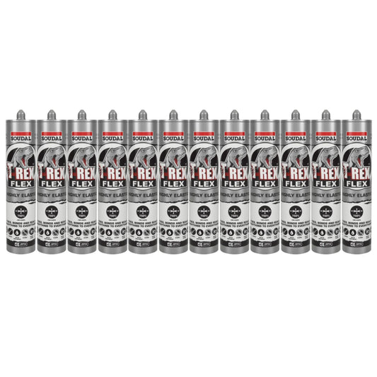 Soudal T-Rex Power Flex (290ml) STEEL GREY 137415  - BOX OF 12