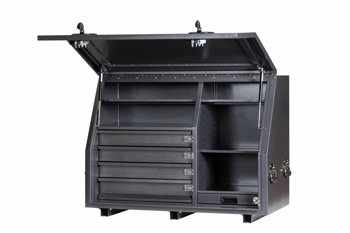 KABoxes 1150 Series – 4 Drawer & 5 Shelf Toolbox – White / Charcoal Grey