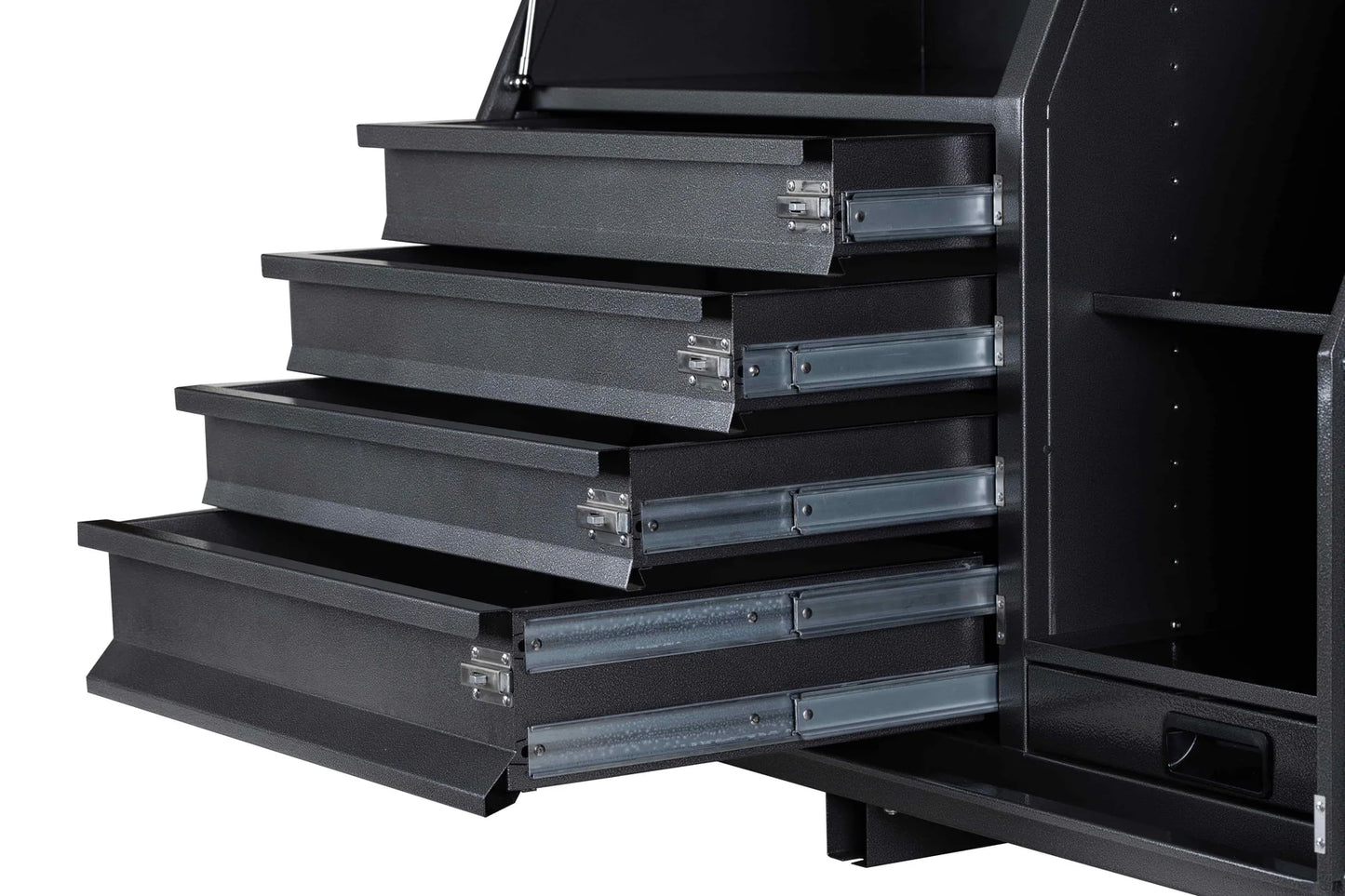 KABoxes 1150 Series – 4 Drawer & 5 Shelf Toolbox – White / Charcoal Grey