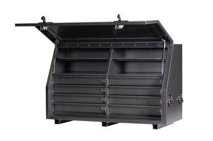 KABoxes 1360 Series – 8 Drawer & 4 Shelf Toolbox – White / Charcoal Grey