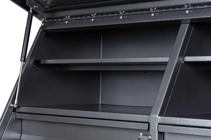 KABoxes 1360 Series – 8 Drawer & 4 Shelf Toolbox – White / Charcoal Grey