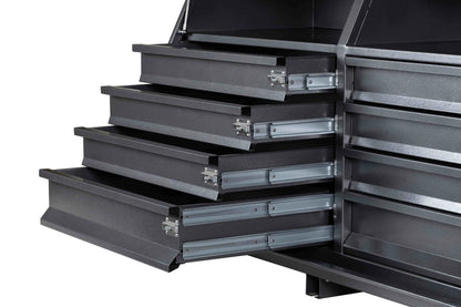 KABoxes 1360 Series – 8 Drawer & 4 Shelf Toolbox – White / Charcoal Grey