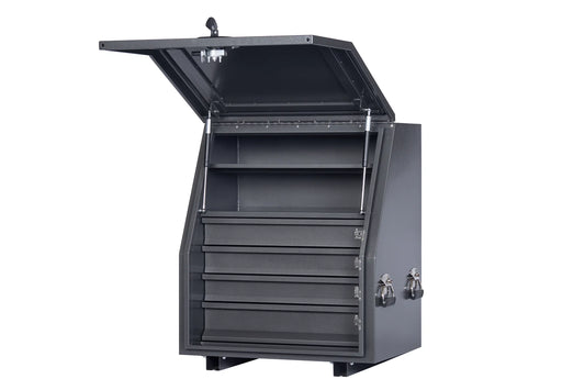 KABoxes 715 Series – 4 Drawer & 2 Shelf Toolbox – White / Charcoal Grey