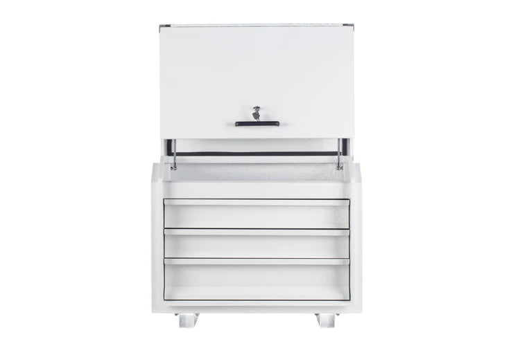 KABoxes 3 Drawer Road Box – White / Charcoal Grey