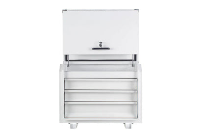 KABoxes 3 Drawer Road Box – White / Charcoal Grey