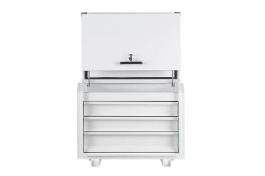 KABoxes 3 Drawer Road Box – White / Charcoal Grey