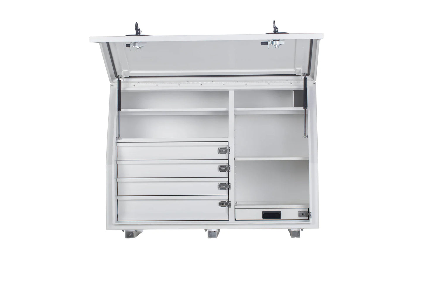 KABoxes 1150 Series – 4 Drawer & 5 Shelf Toolbox – White / Charcoal Grey