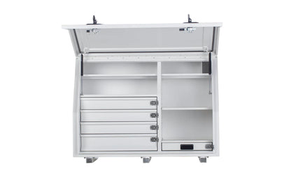 KABoxes 1150 Series – 4 Drawer & 5 Shelf Toolbox – White / Charcoal Grey