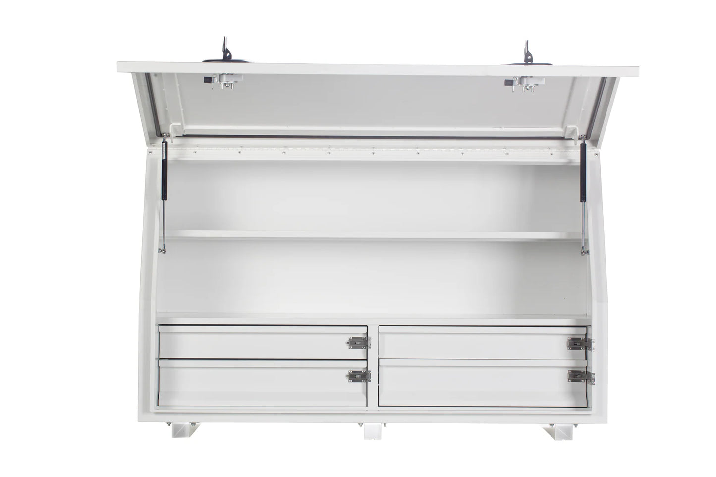 KABoxes 1360 Series – 4 Drawer & 2 Shelf Toolbox – White / Charcoal Grey