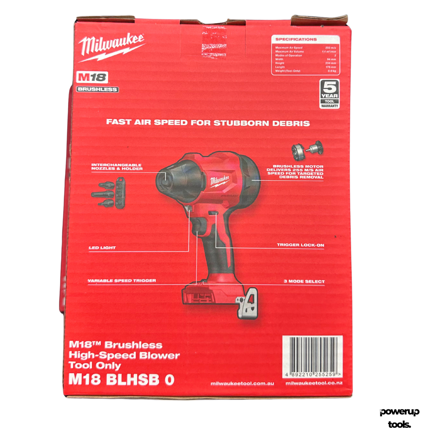 MILWAUKEE 18V Brushless High-Speed Blower Skin M18BLHSB0