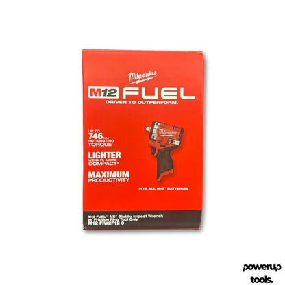 Milwaukee 12V Brushless 1/2" Stubby Impact Wrench with Friction Ring – Skin Only M12FIW2F120