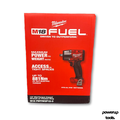 Milwaukee 18V Brushless 1/2" Mid-Torque Impact Wrench – Skin Only M18FMTIW2F120