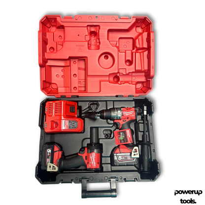 Milwaukee 18V 5.0Ah Li-ion Brushless 2 Piece Combo Kit – M18FPP2AA3502PUTEX