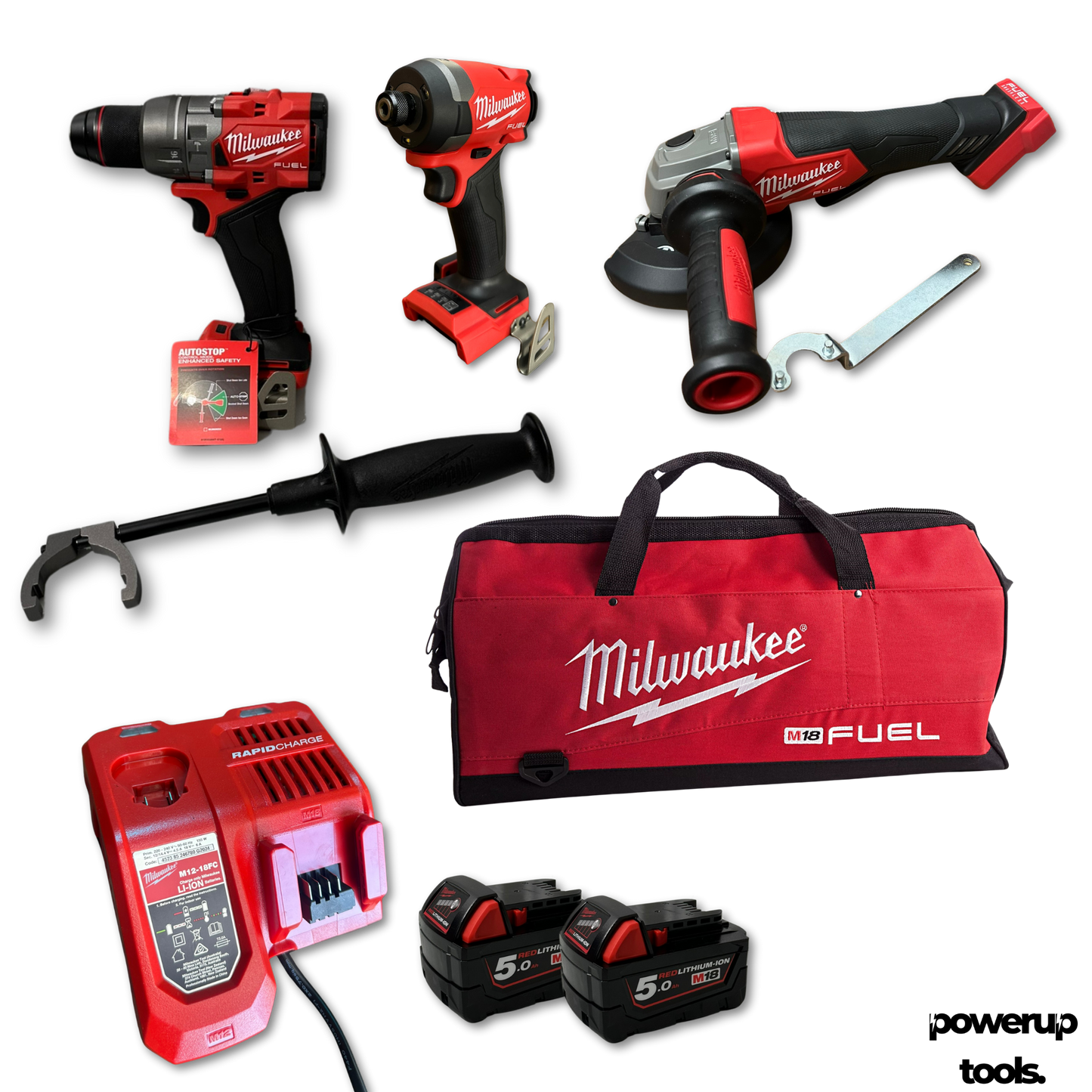 Milwaukee 18V Brushless 3 Piece Combo Kit – Power Pack M18FPP3A3502B