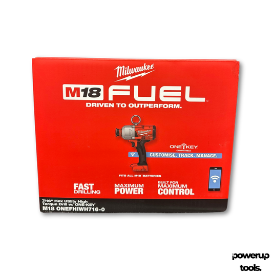 Milwaukee 18V Brushless 7/16" Hex Utility High Torque Drill – Skin Only M18ONEFHIWH716-0
