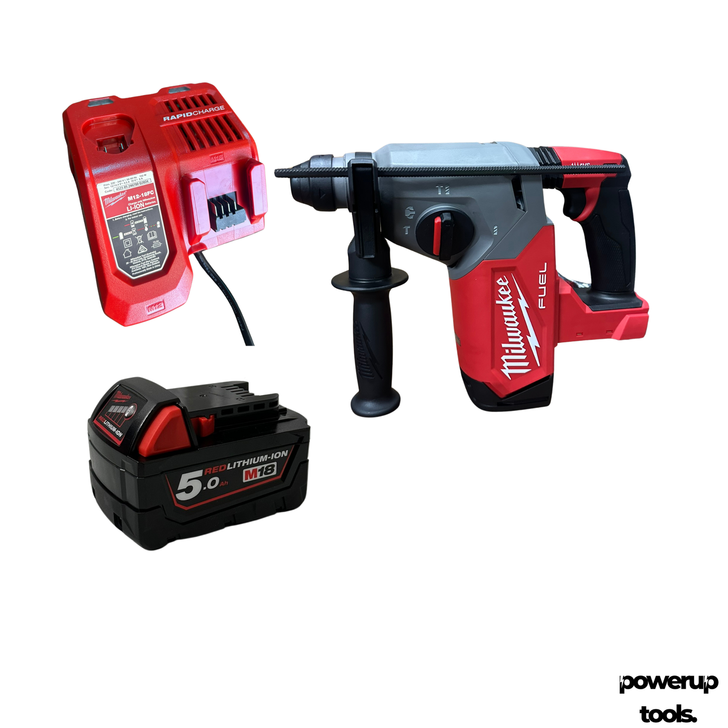Milwaukee 18V Brushless 26mm SDS Plus Rotary Hammer Combo  - M18FH501