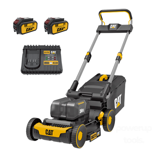 Cat® DG272 2 x 18V Brushless 410mm Lawn Mower Kit (x2 4.0Ah batteries and charger)