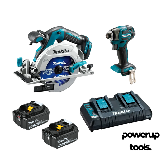 Makita DLX2065PUT 18V Li-Ion 6.0Ah Cordless Brushless 2pce Combo Kit