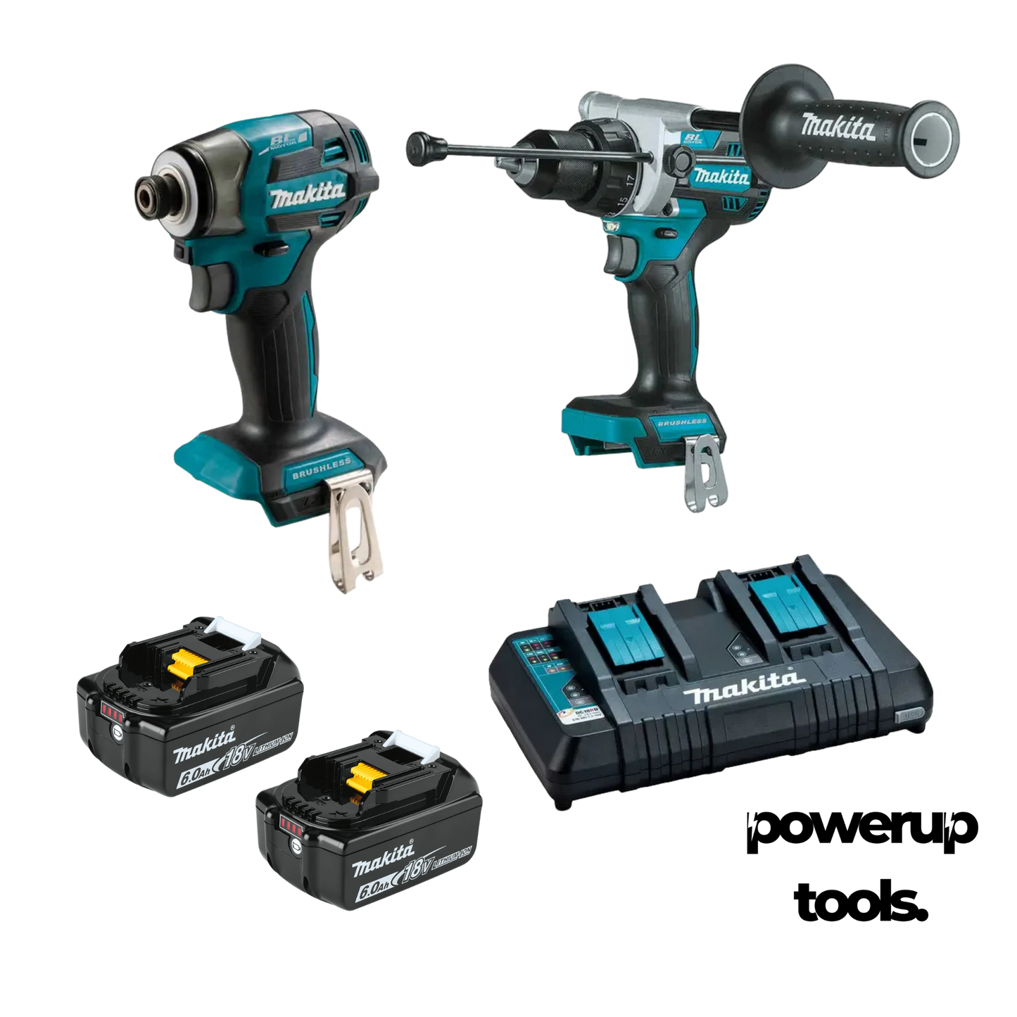 Makita DLX2067PUT 18V Li-Ion 6.0Ah Cordless Brushless 2pce Combo Kit