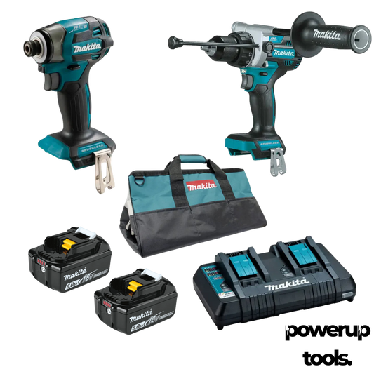 Makita DLX2067PUT 18V Li-Ion 6.0Ah Cordless Brushless 2pce Combo Kit