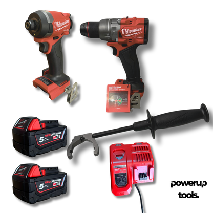 Milwaukee 18V 5.0Ah Li-ion Brushless 2 Piece Combo Kit – M18FPP2AA3502PUTEX