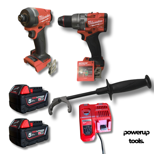 Milwaukee 18V 5.0Ah Li-ion Brushless 2 Piece Combo Kit – M18FPP2AA3502PUTEX