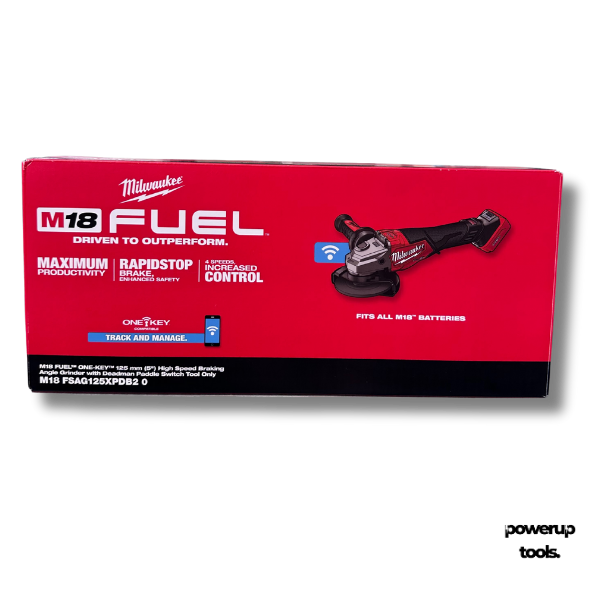 MILWAUKEE 18V 125mm (5") High-Speed Braking Angle Grinder with Deadman Paddle Switch – Skin Only M18FSAG125XPDB20