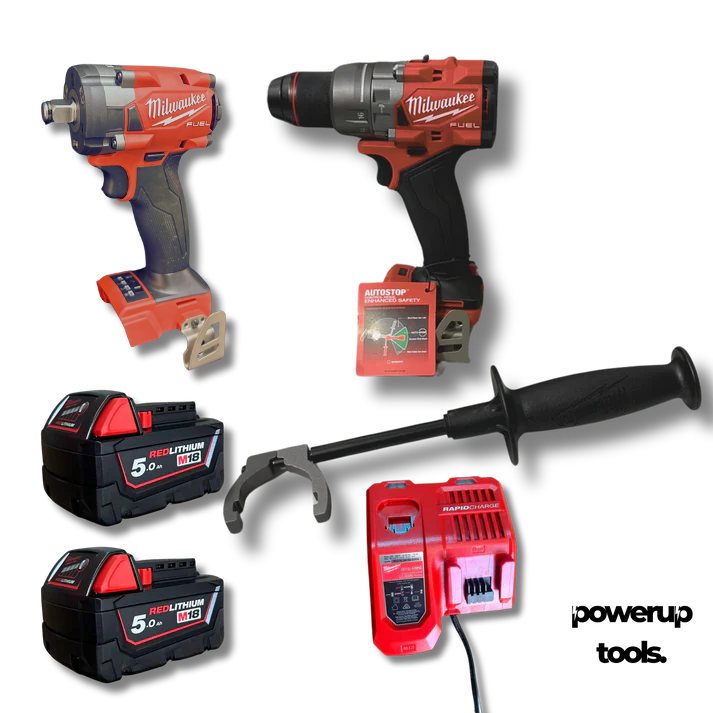 Milwaukee 18V 5.0Ah Li-ion Brushless 2 Piece Combo Kit – M18FPP2AB3502C