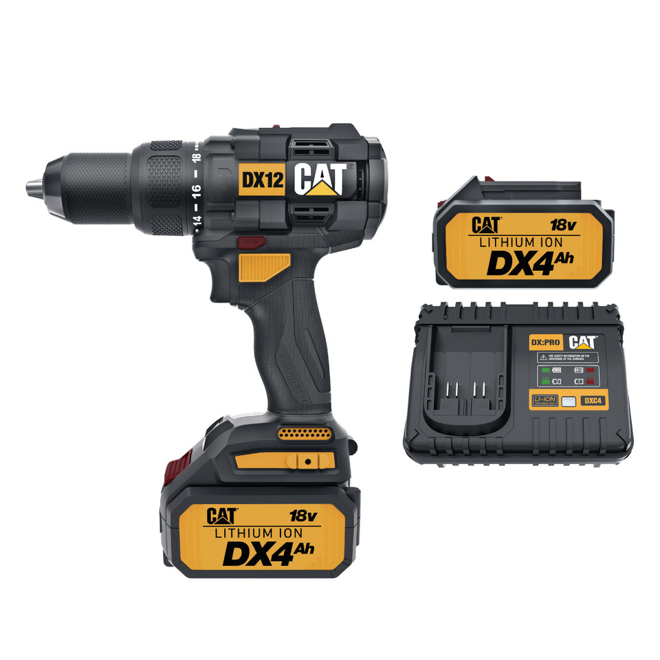 Cat® DX122B4K 18V Brushless Compact Hammer Drill Kit 65Nm