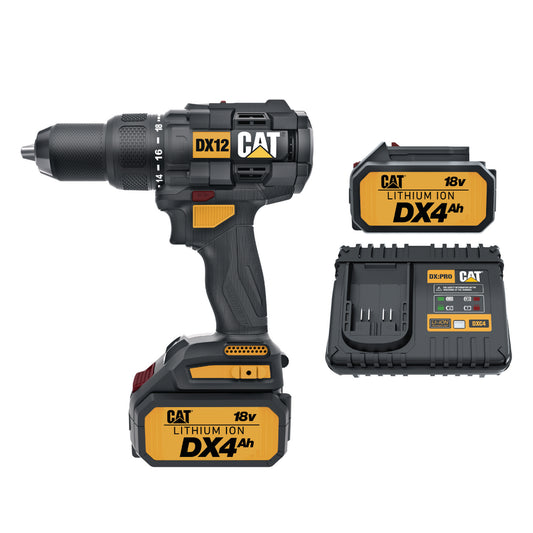 Cat® DX122B4K 18V Brushless Compact Hammer Drill Kit 65Nm