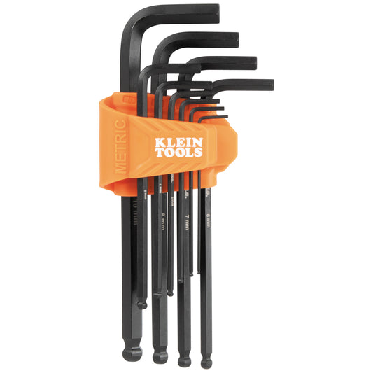 KLEIN 10PC BALL END L STYLE HEX KEY SET - MET A-BLS10M