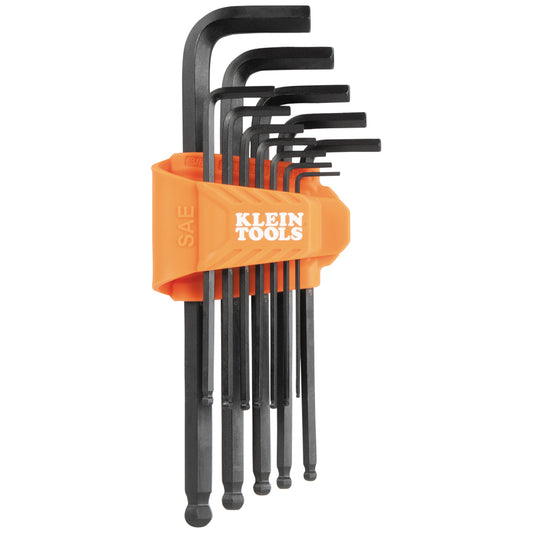 KLEIN 12PC BALL END L STYLE HEX KEY SET - SAE A-BLS12