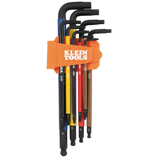 KLEIN 9PCE BALL END L STYLE COLORED - SAE A-BLS9