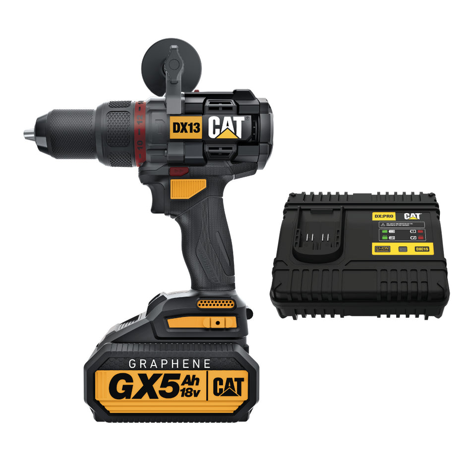Cat® DX131G5F 18V Brushless Hammer Drill Kit 80Nm