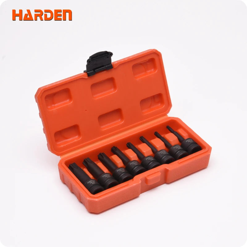 HARDEN SOCKET IMPACT TORX BIT SET 1/2" (8 PCS)