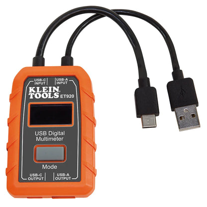 KLEIN Tools A-ET920 USB Digital Meter, USB-A and USB-C