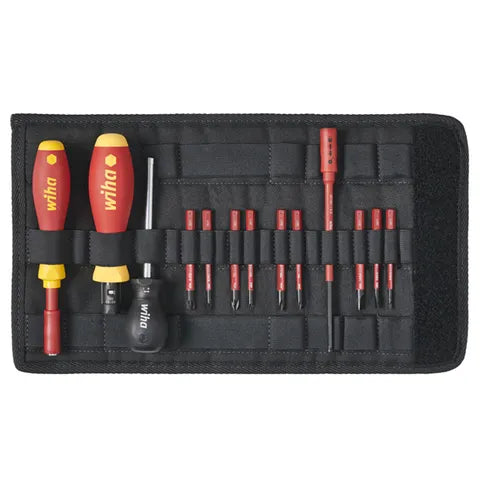 WHIA 14 PIECE TORQUE SCREWDRIVER SET, 0.8 TO 5.0NM TORQUE RANGE, INC. FOLDING BAG, VDE 1000V INSULATED