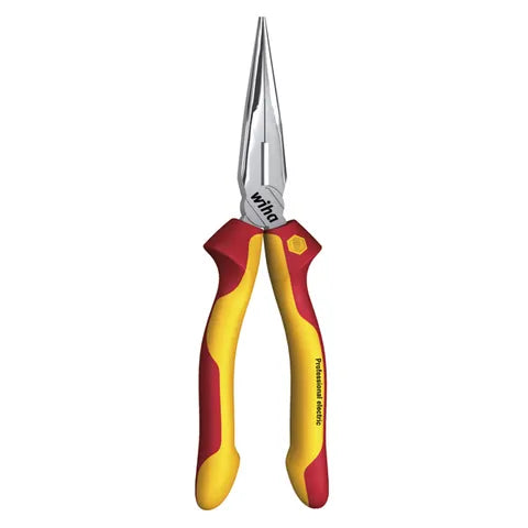 WHIA 200MM NEEDLE NOSE PLIERS, PROFESSIONAL ELECTRICIANS, STRAIGHT, VDE 1000V INSULATED